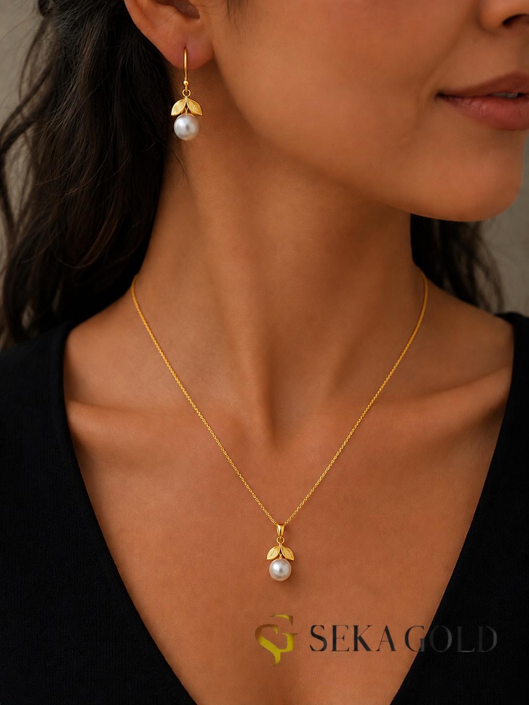 Mira İnci Kolye & Küpe Set – 925 Ayar Gümüş
