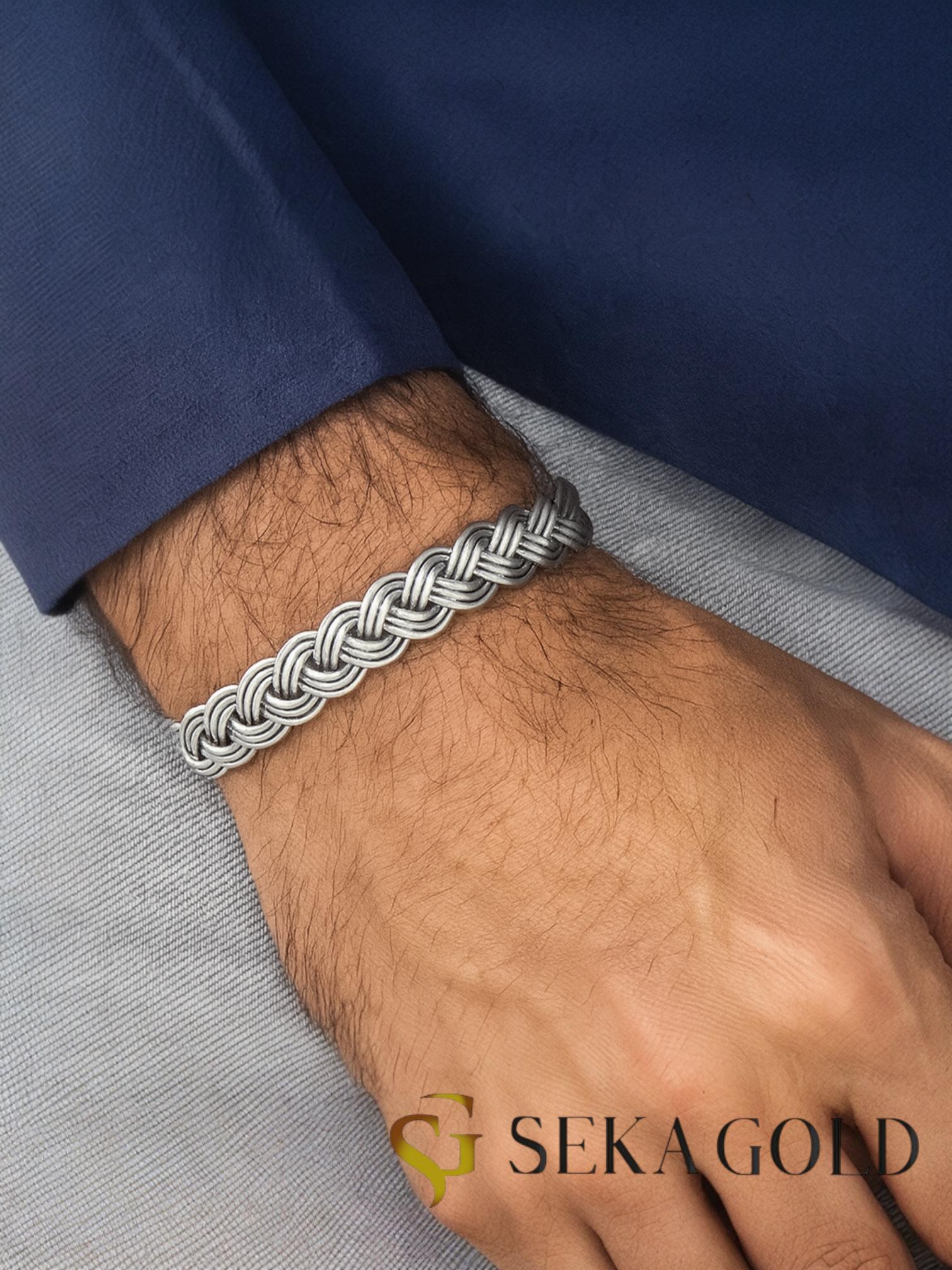 Örgü Model Bileklik – 925 Ayar Gümüş